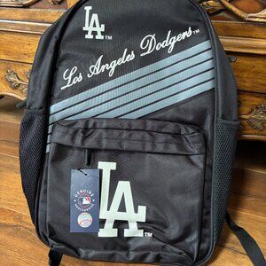 NWOT MLB Black Los Angeles LA Dodgers Baseball Laptop Case Backpack Bag 12"x18".